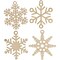 24 Pcs Unfinished Wood Snowflake Shaped Christmas Tree Wooden Ornaments for Crafts, Holiday Decorations